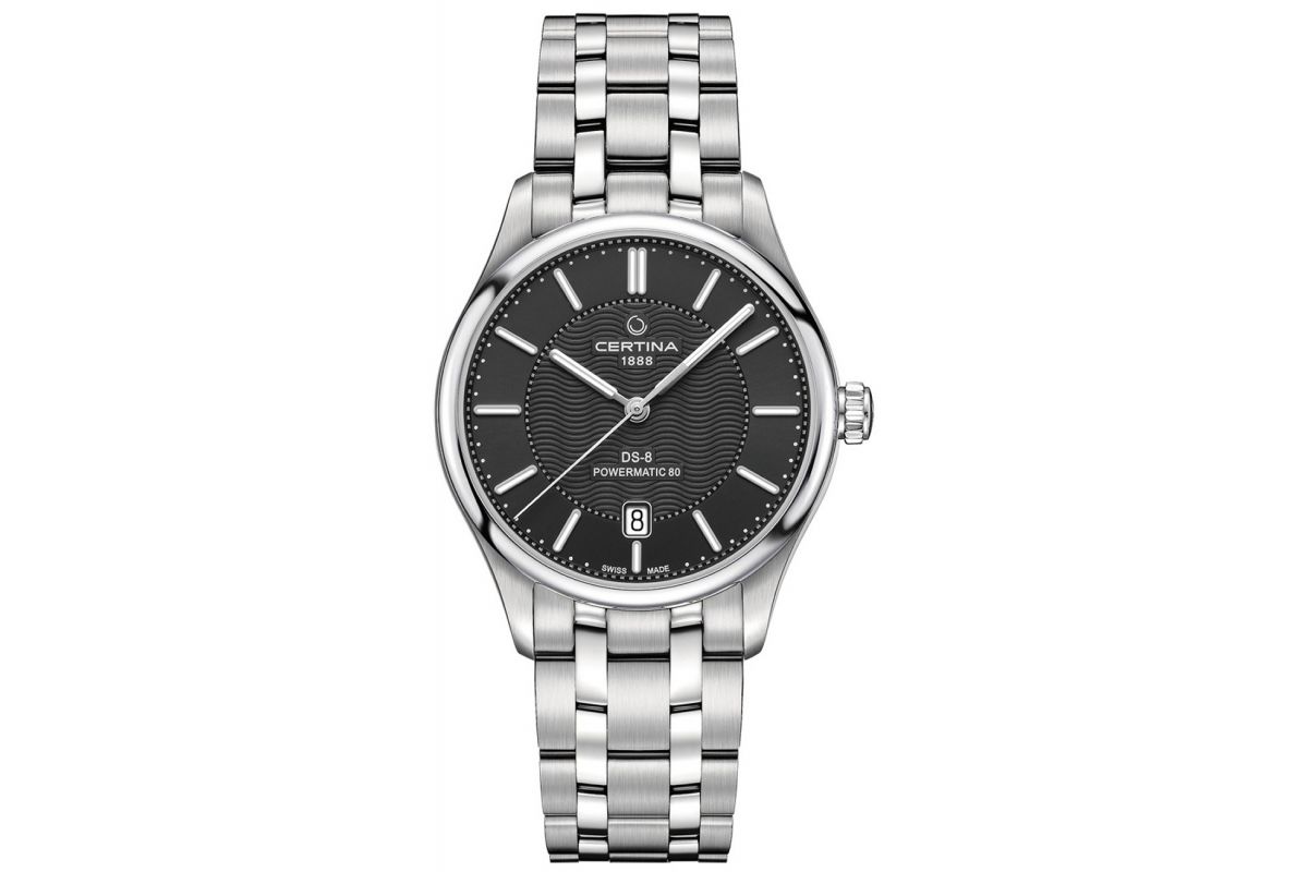 Men's Certina DS-8 powermatic 80 Black stainless steel | Creative Watch Co