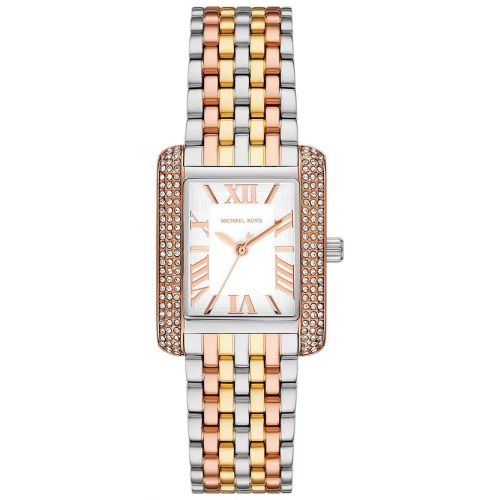 Women s Michael Kors Emery Tri tone Pave set Creative Watch Co