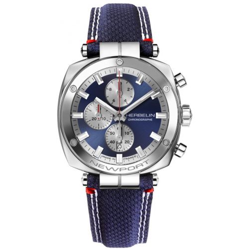 Men s Herbelin Newport Quartz Heritage Chrono Blue Creative Watch Co